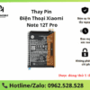 Thay Pin Xiaomi Redmi Note 12T Pro