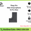 Thay pin iPhone 16 Pro Max chính hãng