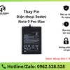 Thay pin Redmi Note 9 Pro Max