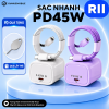 RII Bộ sạc nhanh 45W chuẩn PD dùng cho Iphone, Samsung, Oppo.....